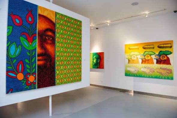 View of the Ed Paschke gallery. Photo courtesy Ed Paschke Art Center.